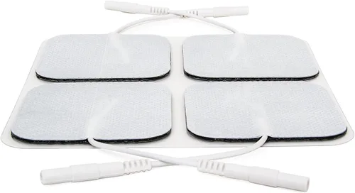 Vista 2 de Reserv Almohadillas de electrodo autoadhesivas reutilizables de 2 x 2 pulgadas de alta calidad para unidad TENS/EMS, almohadillas con respaldo