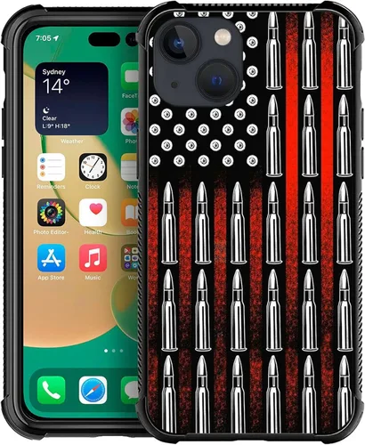 Vista 73 de Funda compatible con iPhone X/XS, diseño de bandera estadounidense de béisbol, TPU suave, a prueba de golpes, de vidrio templado, para iPhone X/XS