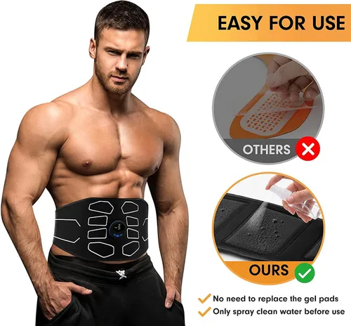 Vista 2 de MarCoolTrip MZ - Estimulador ABS, Máquina de Abdominales, Cinturón Tonificador Muscular de Abdomen, Equipo de Entrenamiento Físico, Equipo