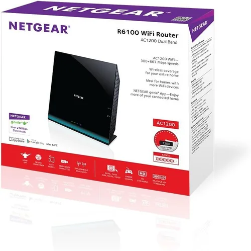 Vista 5 de NETGEAR Router Wi-Fi de doble banda AC1200 Fast Ethernet con USB 2.0 (R6100-100PAS)