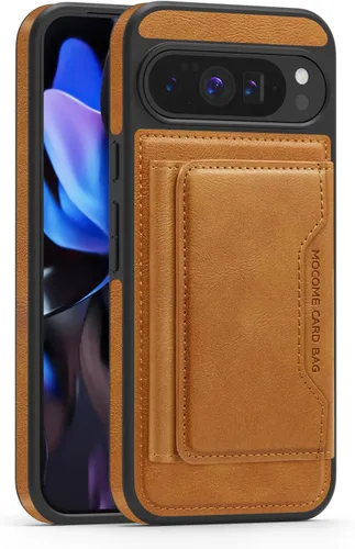 Vista 10 de Funda compatible con Google Pixel 10 Pro XL de 6.8 pulgadas de piel sintética con tarjetero 【Compatible con Magsafe】Funda magnética desmontable 2