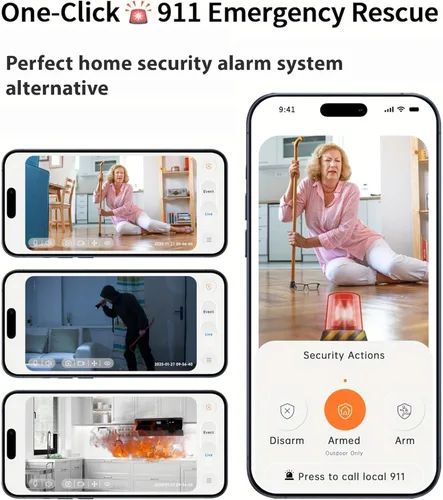 Vista 7 de Gyliziex Cámara de seguridad para interiores, 2 paquetes, 2K 5G WiFi para bebé/mascota/perro/niñera para seguridad del hogar, cámaras de seguridad