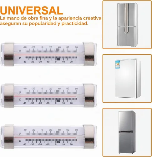 Vista 2 de Termómetro para nevera y congelador, paquete de 12