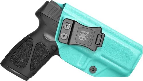Vista 18 de Made in USA Exact-Fit Kydex IWB Holster for Taurus G3 Sweat-proof design with a full sweat guard, adjustable cant, and zero-printing for daily
