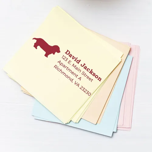 Vista 206 de Airedale Terrier Address Stamp, Custom Airedale Terrier Hand Stamp for Dog Lovers, Duo Rubber Return Address for Pet Owners Montaje manual Duo