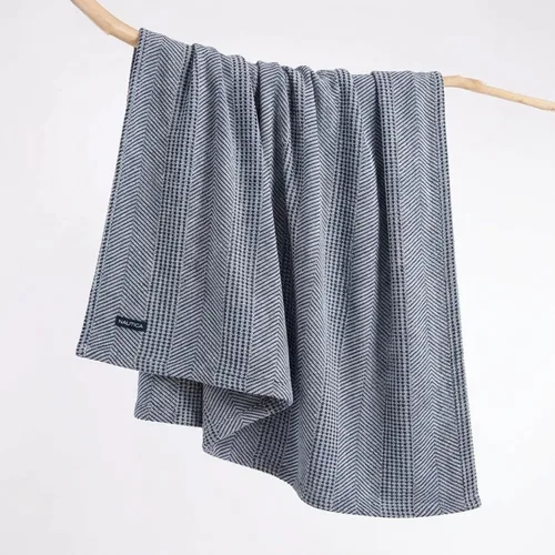 Vista 4 de Nautica - Manta Individual, Ropa de Cama de Algodón Hilado en Anillo, Peso Medio para Todas las Estaciones, Básicos para Dormitorio Compartido Azul