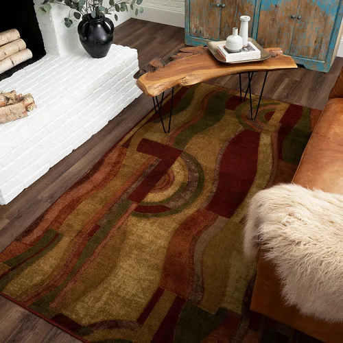 Vista 10 de Mohawk Home New Wave Picasso - Alfombra abstracta de vino, 1 pies 8 pulgadas x 2 pies 10 pulgadas, multicolor