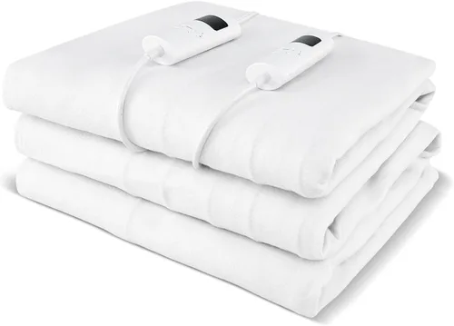 Vista 10 de Protector de colchón con calefacción, 80 x 78 pulgadas, protector de colchón eléctrico con 8 niveles de calor, 4 tiempos, protección contra