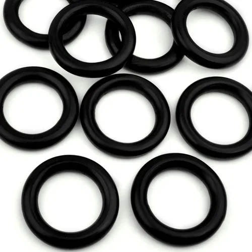 Vista 4 de BronaGrand 20 anillos negros de madera natural, anillos de madera maciza, conectores redondos de círculo liso para manualidades, proyectos