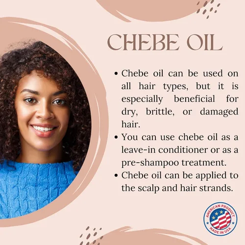 Vista 4 de Pure Chebe Serum con aceites esenciales de lavanda, romero y menta, fórmula para el crecimiento del cabello (4 onzas)