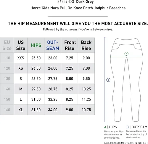 Vista 4 de HORZE Nora - Pantalones de equitación para niños con parches de piel sintética para niñas