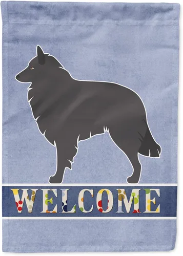 Vista 87 de Caroline's Treasures BB8334GF AIDI Bandera de jardín para perro de montaña del Atlas, bandera de buzón azul, bandera decorativa para patio exterior