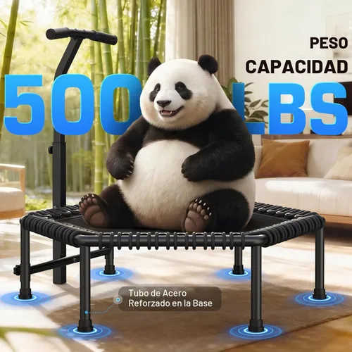 Vista 4 de ANCHEER Rebotador de trampolín de 50 pulgadas para adultos, interior/hogar Negro