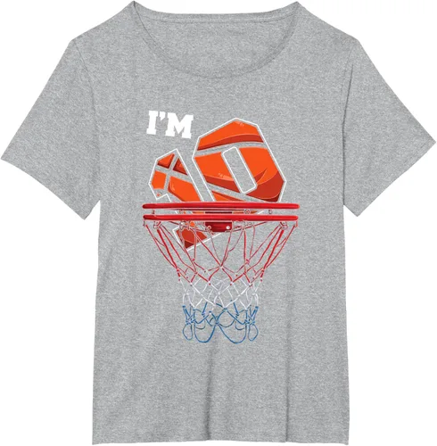 Vista 96 de Camiseta de regalo de cumpleaños con red de baloncesto de 10 años, Negro
