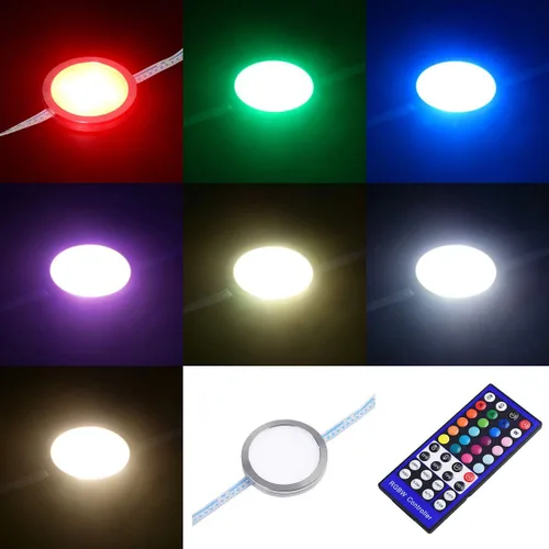 Vista 8 de RGBWW - Kit de luces LED para debajo del gabinete, iluminación de vitrinas de colección, multicolor intercambiable y blanco cálido, regulable