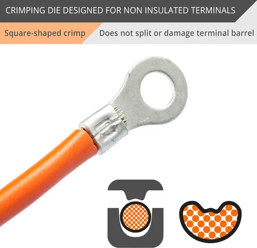 Vista 7 de Wirefy Crimping Die for Non-Insulated Terminals - 20-8 AWG