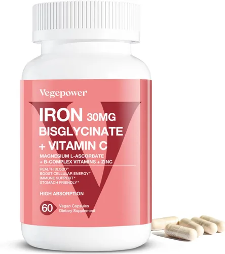 Vista 14 de Suplemento de gomitas de hierro vegano - con vitamina C, A, complejo B, folato, zinc para adultos y niños - Apoyo para la salud de la sangre