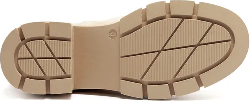 Vista 6 de REDTOP Botas Chelsea para mujer con tacón grueso elástico, plataforma con suela de lengüeta