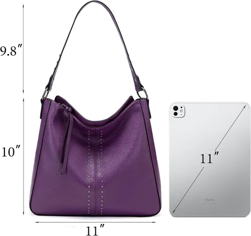 Vista 4 de Montana West - Bolsas hobo medianas para mujer, con asa superior, bandolera, bolso cruzado, bolsa de mano tipo cubo
