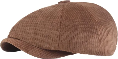 Vista 18 de Reyox Gorra unisex de algodón Newsboy 8 Panel Sombrero Cabbie Flat Cap Púrpura (Plaid Purple)