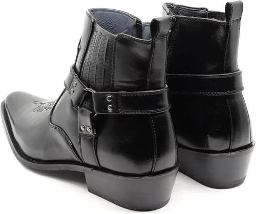 Vista 6 de Diego-02 - Botas vaqueras para hombre con correa de cinturón