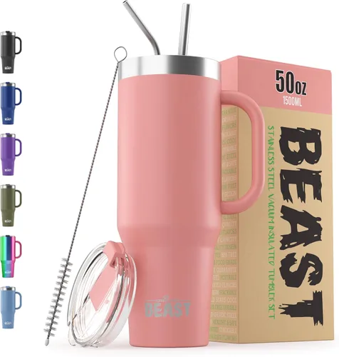 Vista 23 de Beast Vaso de 10 oz de Acero Inoxidable con Aislamiento al Vacío para Café y Hielo de Doble Pared Termo de Viaje (Blanco Ártico)