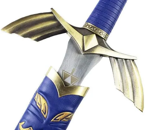 Vista 5 de Legend of Zelda Full Tang Master Sword Skyward edición limitada réplica de lujo. para colección y cosplay