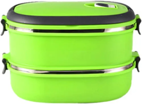Vista 6 de VALINK Lonchera para alimentos calientes, lonchera rectangular portátil de acero inoxidable aislado para almacenamiento de alimentos para acampar al