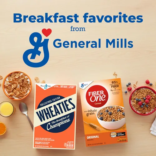 Vista 10 de Fiber One Honey Clusters Cereal de desayuno, cereal de fibra hecho con grano entero, 17.5 onzas