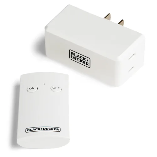 Vista 2 de BLACK+DECKER Toma de control remoto inalámbrico, 1 toma polarizada, 1 control remoto - Interruptores de luz prémium