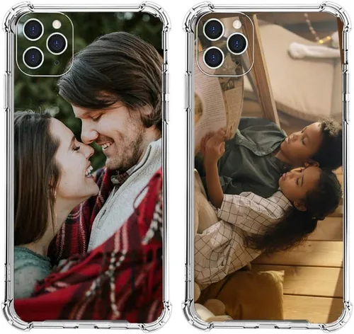 Vista 4 de LYLBFOF Funda de teléfono personalizada con imagen personalizada para iPhone 17, 16, 15, 14, 13, 12, 11 Air Pro Max Mini Plus, resistente a
