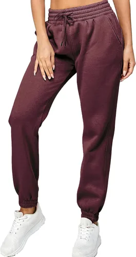 Vista 29 de IUUI Pantalones deportivos de cintura alta para mujer, con bolsillos, de algodón, holgados, atléticos