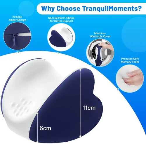 Vista 3 de Almohada de rodilla para dormir de lado, almohada para piernas con funda refrescante, almohada de espuma viscoelástica para piernas para dormir