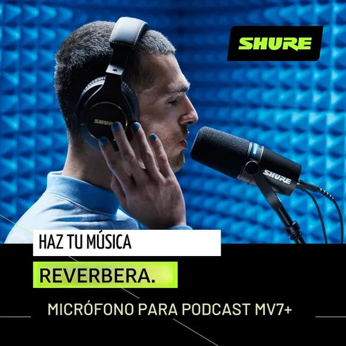 Vista 4 de Shure MV7+ - Micrófono dinámico para podcasts, certificado OBS, audio mejorado, panel LED, salidas USB-C y XLR, modo de nivel automático, filtro