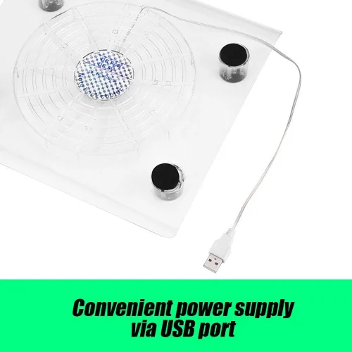 Vista 7 de ASHATA Portátil delgado silencioso alimentado por USB portátil portátil enfriador almohadilla de enfriamiento, luces LED RGB USB enfriador portátil