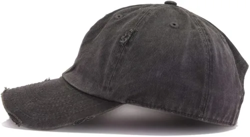Vista 2 de Gorra de béisbol vintage con letra inicial F de algodón bordado, ajustable, desgastada, para papá