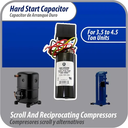 Vista 6 de Appli Parts APHS-2 - Kit de arranque duro de 3,5 a 4,5 toneladas, 208-265 V, 1 Ph para aire acondicionado incluye condensador 189-227mfd 330V