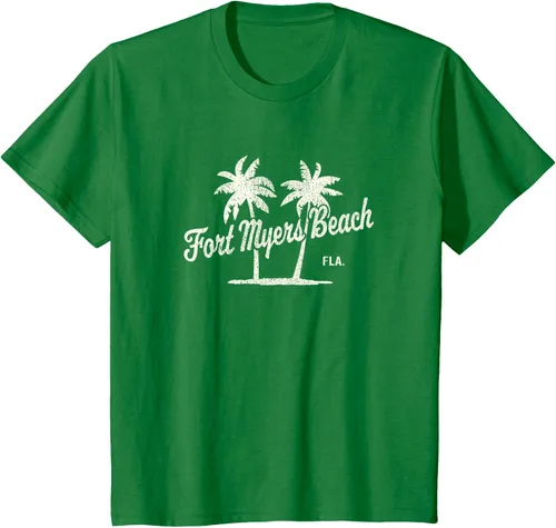 Vista 54 de Fort Myers Beach Florida Vintage 70s Palm Trees Graphic T-Shirt