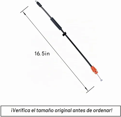 Vista 2 de Cable de pestillo de puerta de 16.5 pulgadas, cable de liberación de pestillo de manija de puerta interior compatible con Chevy Tahoe Sierra Yukon