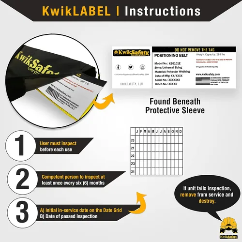 Vista 5 de KwikSafety - Charlotte, NC - Cinturón de seguridad BEAVER TAIL para posicionamiento Soporte acolchado Lineman Ironworker
