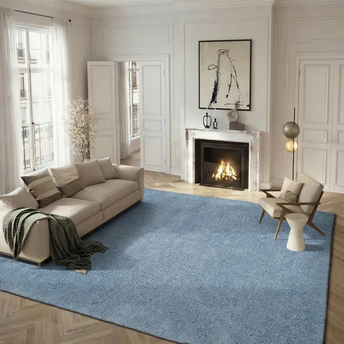 Vista 11 de SAFAVIEH Supreme Shag Collection SGS621C - Alfombra de área sólida hecha a mano de 3 x 5 pies, color beige, de 1.5 pulgadas de grosor