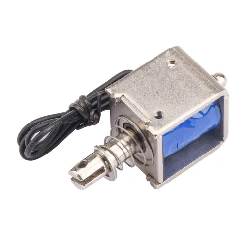 Vista 8 de 2 unids JF-0826B 12V/2A reinicio 0.394 in 20N Push Pull Tipo Electroimán de solenoide de marco abierto