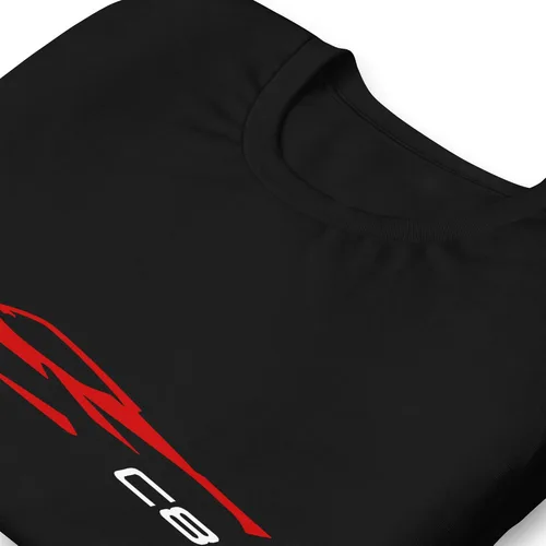 Vista 5 de Camiseta Vette de 8 generación con silueta de contorno C8 roja 2022 2023