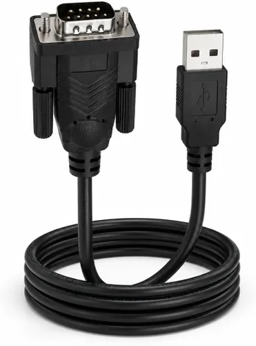 Vista 7 de Cable serie USB a DB9 RS232 de 6 pies, chipset FTDI adaptador serie USB para consola de red, Plug & Play para Cisco, Ubiquiti, Fortinet, compatible