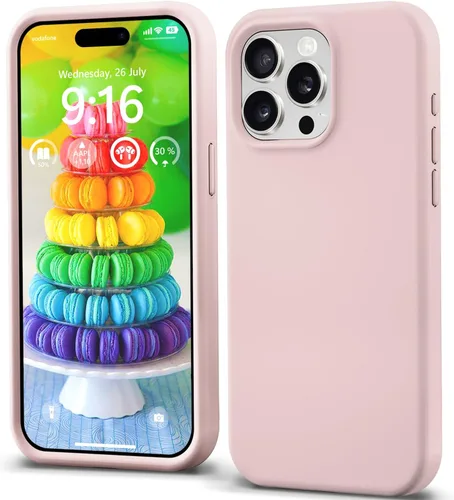 Vista 13 de IceSword Funda compatible con iPhone 15 Pro Max – Luz protectora Slam, suave antiarañazos, pastel lindo [a prueba de golpes] 6.7 pulgadas 15PM Azul