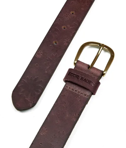 Vista 4 de Eddie Bauer Cinturones de cuero casuales para mujer con hebilla de metal duradera