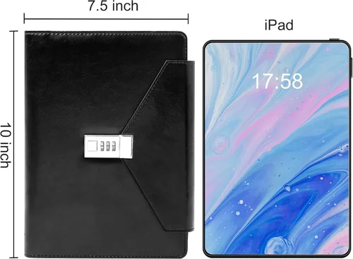Vista 2 de Diario CAGIE con cerradura, regalos para mujeres, hombres, colegas jubilados para registrar la vida, planes de viaje, 7.5 x 10 pulgadas, 220