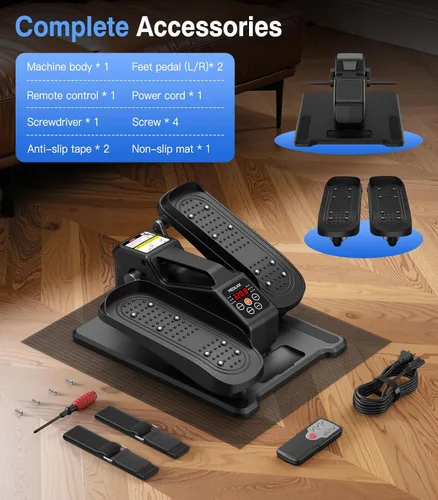 Vista 8 de Portable Under Desk Elliptical Machine with Wireless Remote. 12 Manual & 3 Automatic Speeds. Pedal Ellipse Leg Exerciser. Leg Exerciser While