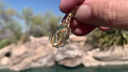 Vista 41 de 66 necklace pendant gemstones choose from moldavite, citrine, or herkimer diamond