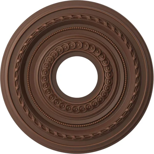 Vista 120 de Ekena Millwork CMP10CO Cole Medallón de techo de PVC termoformado (se adapta a toldos de hasta 4 1/4"), 10 "OD x 3 1/2" ID x 3/4" P